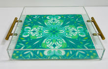 Load image into Gallery viewer, Emerald and Teal Mandala Tray
