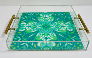 Emerald and Teal Mandala Tray