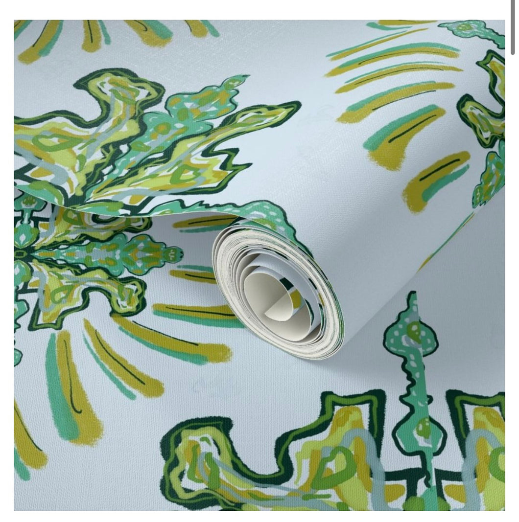 Wallpaper-Fresh Burst Green