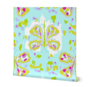Wallpaper-Sweet Butterfly Abstract Aqua
