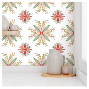 Wallpaper-Blush Floral Burst