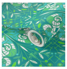 Load image into Gallery viewer, Wallpaper-Emerald &amp; Teal Mandala
