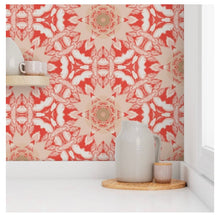 Load image into Gallery viewer, Wallpaper-Coral Blush Tiles
