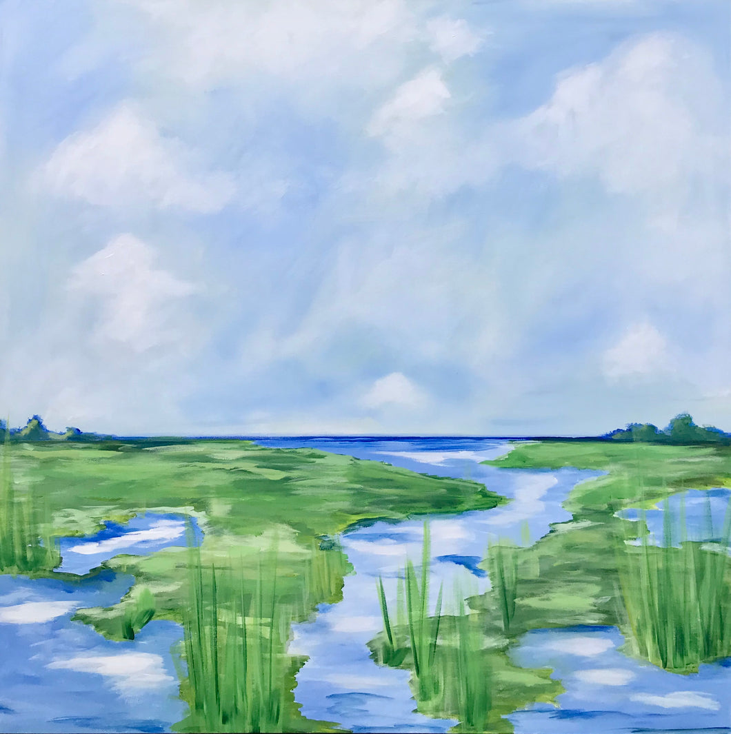 Original Painting, Marsh, Coastal Marsh, 
