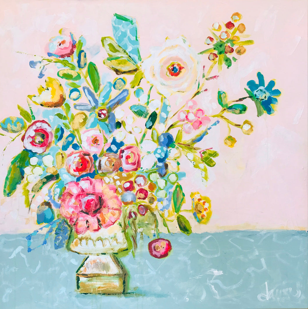 Fine Art Print, Flower Print, Floral Painting, Flowers in Vase, Colorful Floral Painting